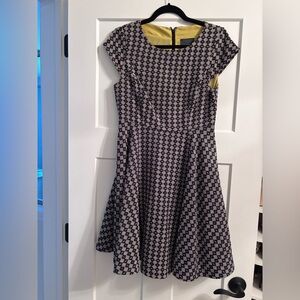 Maeve Black and White Textured Dress